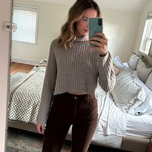 Abercrombie Cropped Turtleneck Sweater